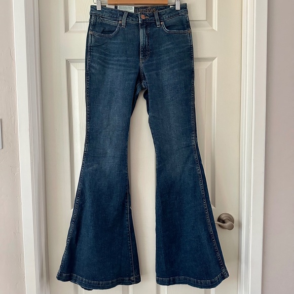 NWT!!!Wrangler Retro High Rise Flare Trumpet Jeans In Jana - Picture 3 of 16